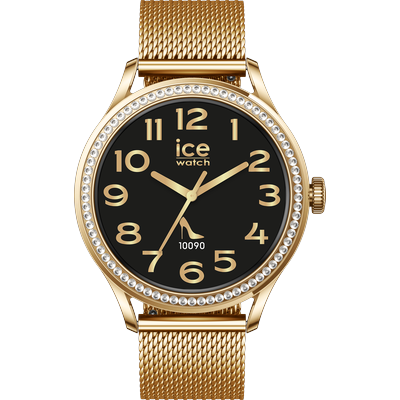 Smartwatch ICE-WATCH, gold (goldfarben, goldfarben), Smartwatches, Damen, Smartwatch, Armbanduhr, Damenuhr, Edelstahlarmband, Bluetooth, digital