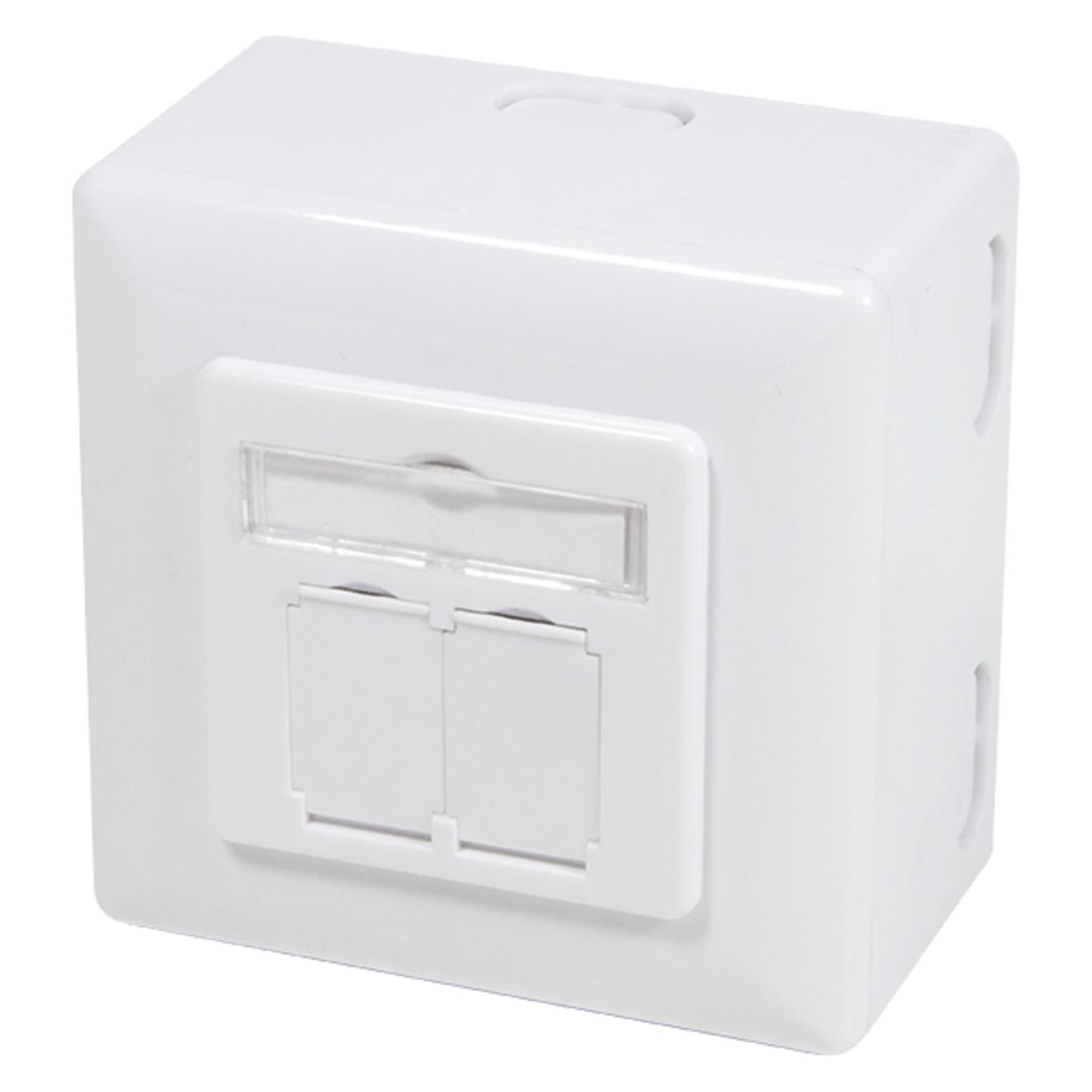 Dsit CAT5e UTP / STP opbouwdoos, wit (DC-Wall-Out-STP5-W)