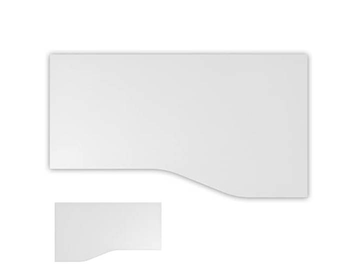 bümö Tischplatte 180x100 cm in weiß, Schreibtischplatte aus Holz, Holzplatte, Spanplatte kratzfest beschichtet, ABS-Kante, 120 kg Tragkraft für DIY Homeoffice Schreibtisch & mehr