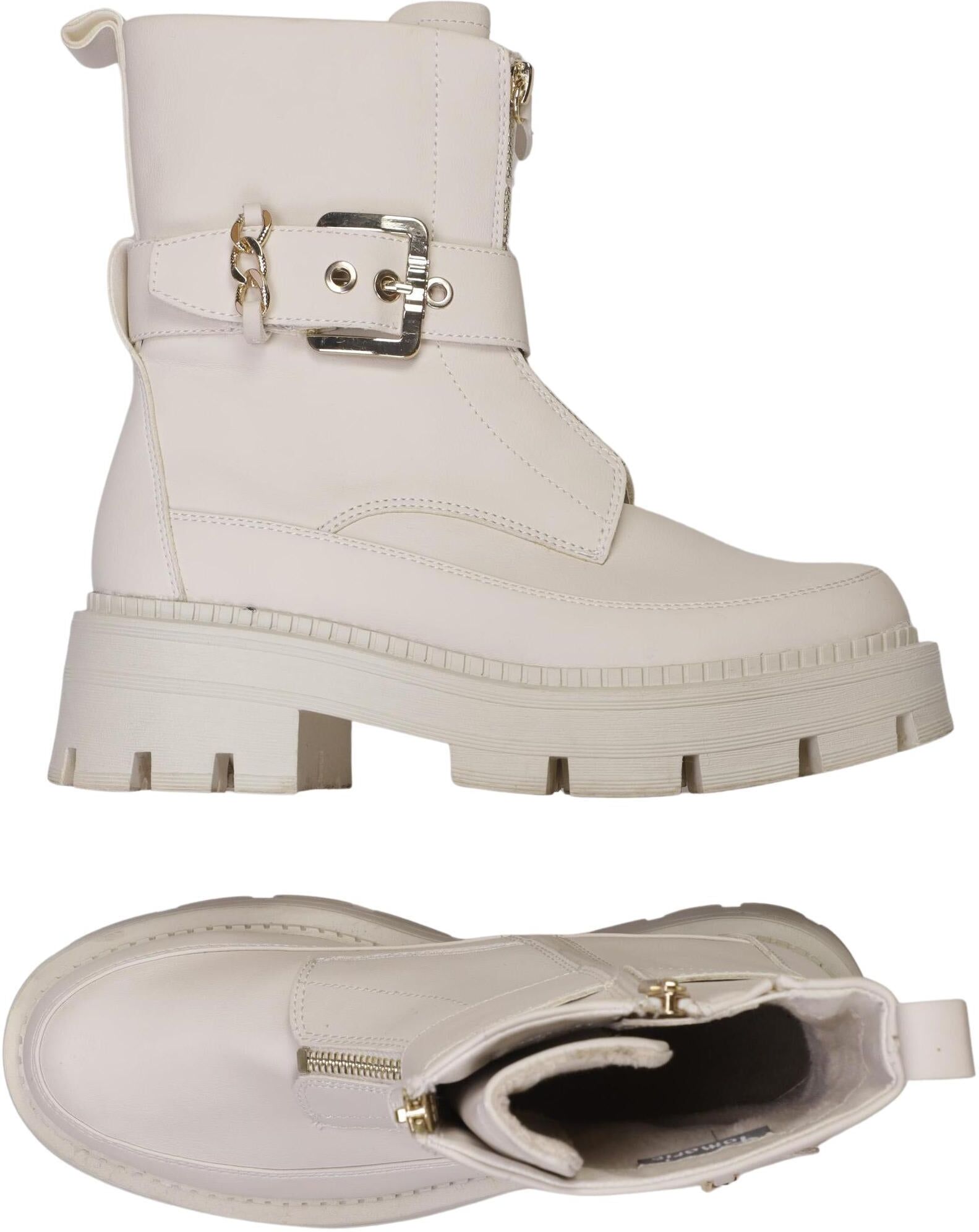 Tamaris Damen Stiefel, Weiß, Gr. EU 37, Kunstleder - Second Hand