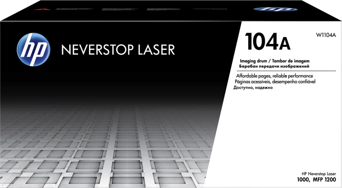 HP W1104A Nr. 104A Neverstop Imaging Trommel + Toner für bis zu 5.000 Seiten - schwarz, 20.000 Seiten