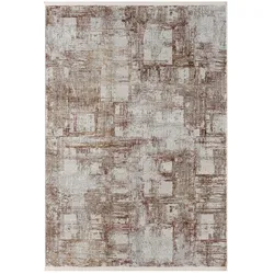 MyFlair Teppich Oceane, 160cm x 230cm, Farbe Rotbraun, rechteckig, Florhöhe 8mm