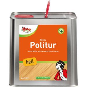 Poliboy Möbelpolitur fixneu Politur, für helles Holz, frischt Farben auf, 2,5 Liter