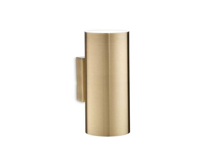 Applique murale cylindrique haut et bas laiton bruni