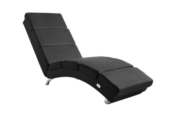 Méridienne London Chaise de relaxation Chaise longue d'intérieur design Fauteuil relax salon anthracite