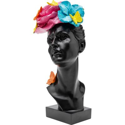 Dekofigur KARE DESIGN "Butterfly Lady 41cm", schwarz, B:20cm H:41cm T:20cm, Polyresin, Dekofiguren
