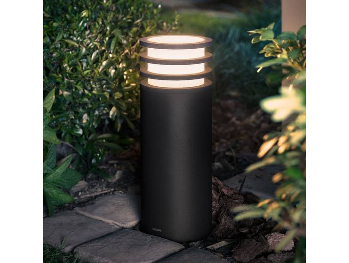 Lucca luminaire pour socle LED, noire, intelligente - Philips Hue Philips Hue Lucca - Moderne - Métal - À ampoule unique