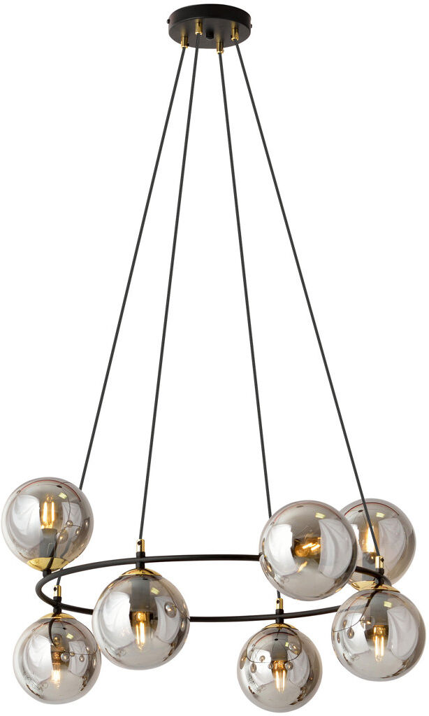 Corrigan Studio Odin 8 - Light Waggon Wheel Chandelier Graphite