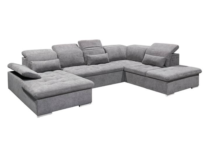 ED Lifestyle Wayne U Sofa 3-teilig, geräumige Wohnlandschaft, verstellbare Armstützen, Schlaffunktion, Bettkasten