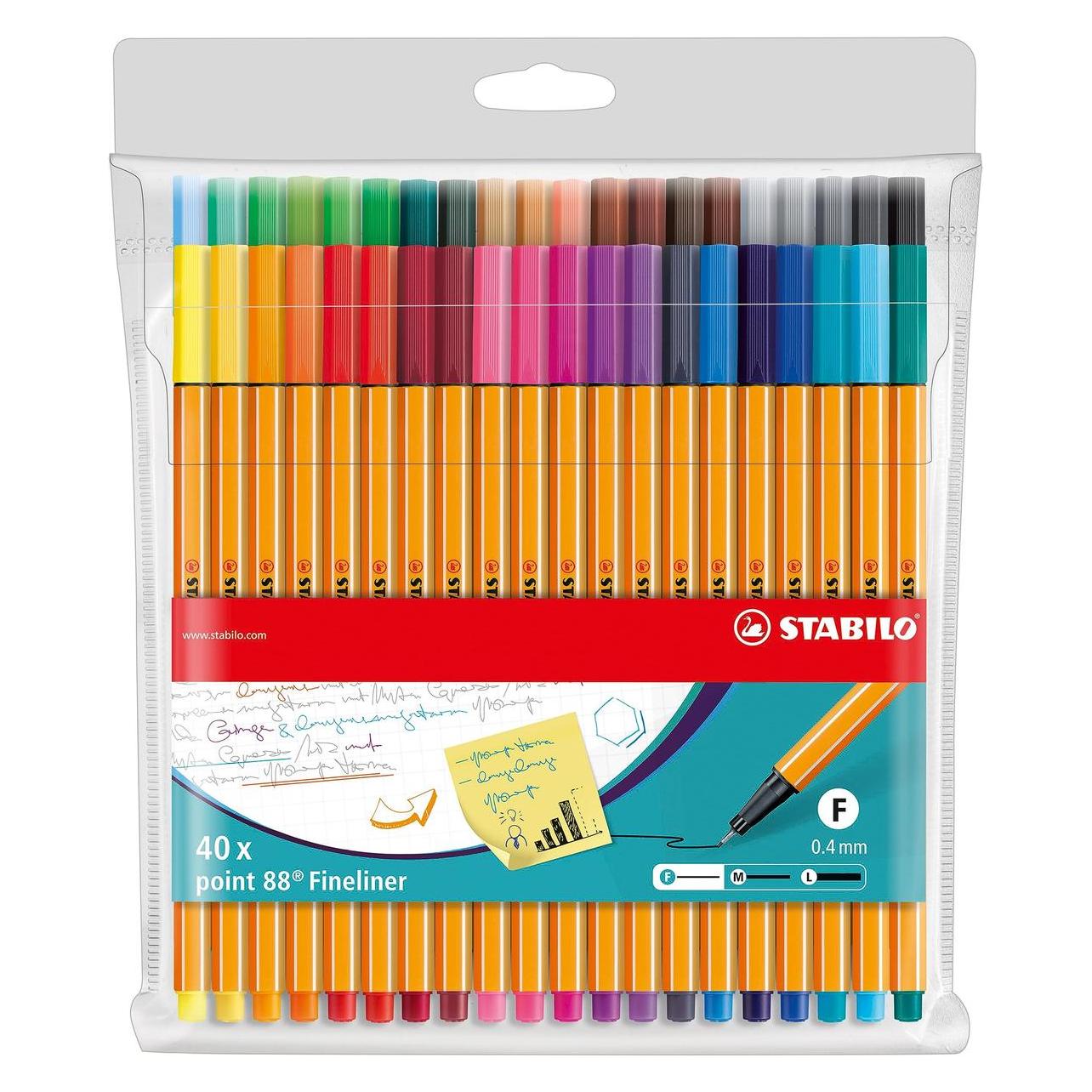 Stabilo point 88 Fineliner (40x) (8840-1)