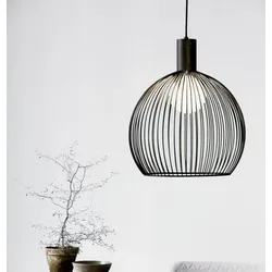 DFTP Aver Metalldraht Pendelleuchte Schwarz ø40cm