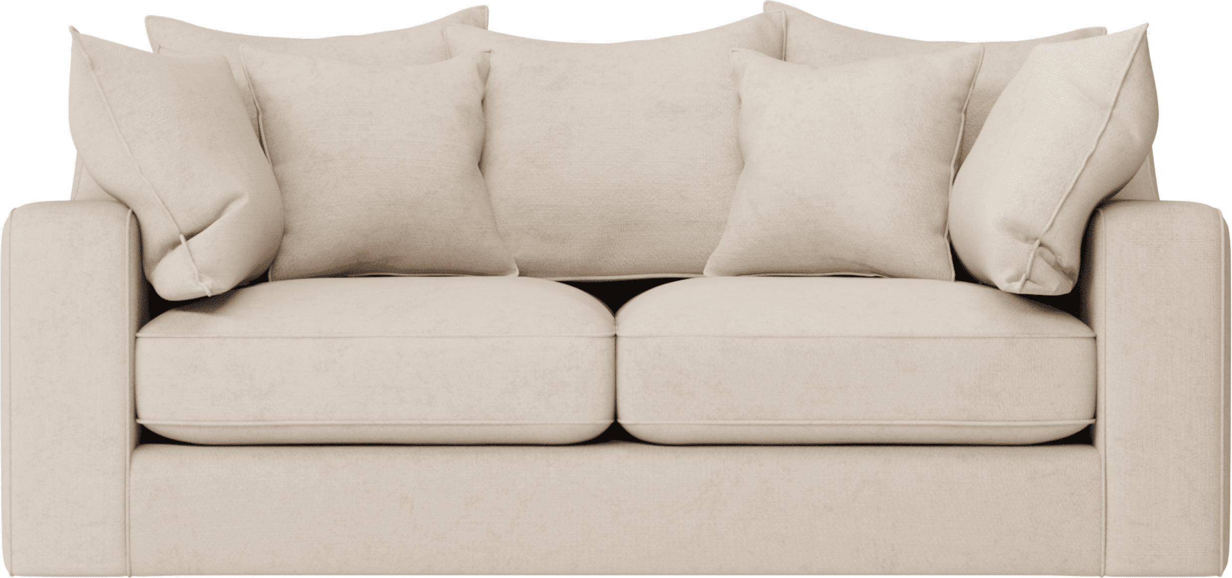 Victoria Luxury Beige Textured Sofa Range, 3 Seater Sofa / Pillow Back