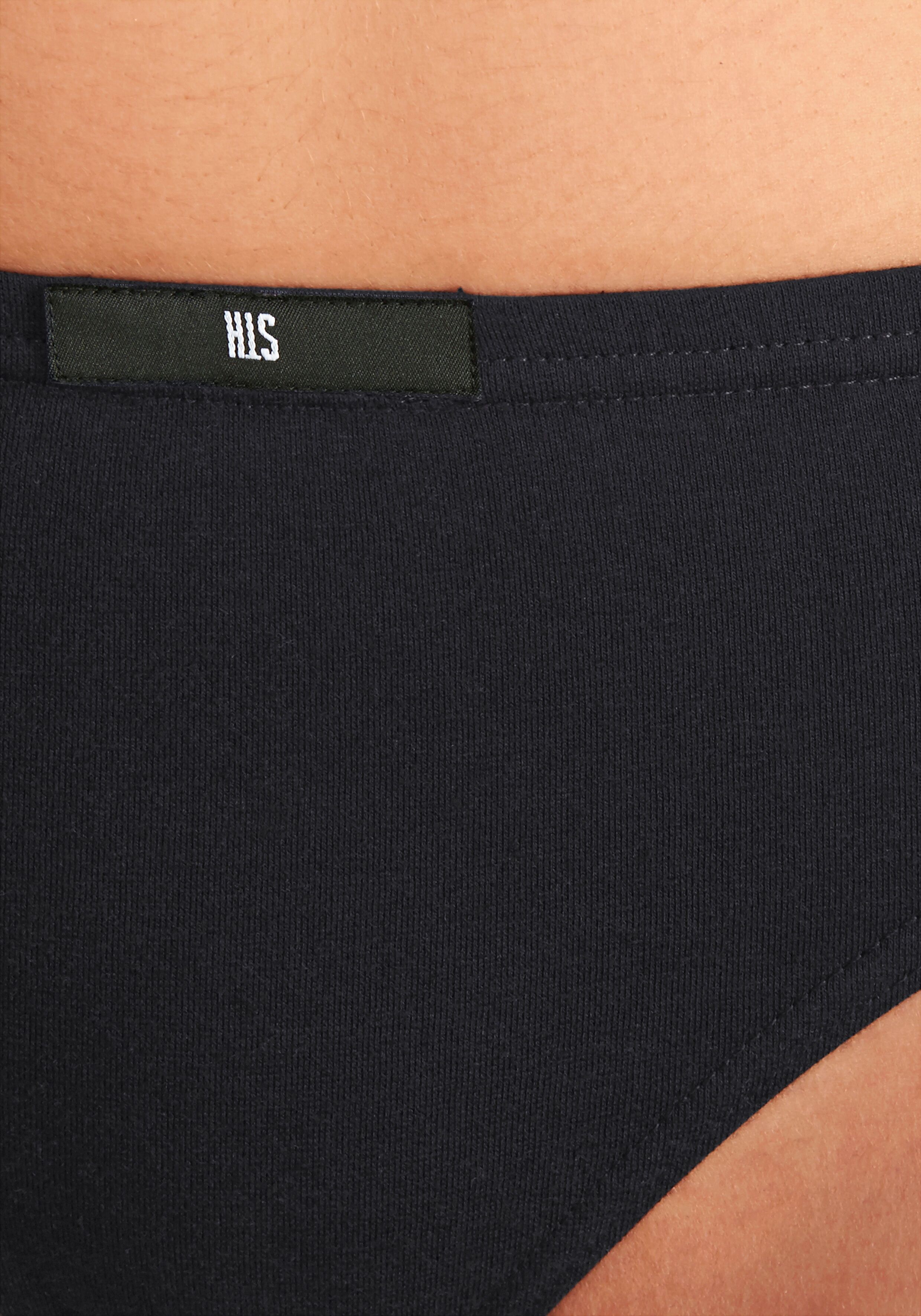 String H.I.S, Damen, Gr. 40, schwarz, Obermaterial: 95% Baumwolle, 5% Elasthan, unifarben, körpernah, Unterhosen String, aus elastischer Baumwoll-Qualität schwarz 40