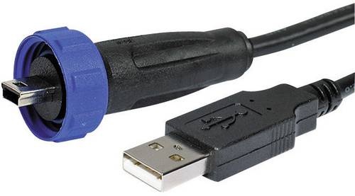 Bulgin USB-Steckverbinder-Adapter 2.0 - IP68 Stecker, gerade PX0441/3M00 USB A/Mini USB B PX0441/3M00 Inhalt: 1St.