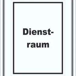 HB-Druck Dienstraum Schild mit Text Büro hochkant A4 (210x297mm)