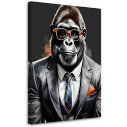 WANDBILD gorilla tier pop art