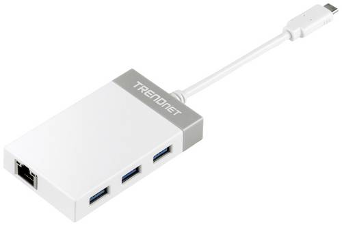 TrendNet TUC-ETGH3 USB-Hub 3 Port USB-C, USB-A, RJ45 USB 3.0 5 GBit/s Grau TUC-ETGH3