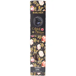 Banjara Cristal Gemas Incense Sticks - Obsidian Copal
