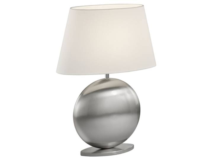 Bankamp Tischleuchte - Farbe: Nickel matt/Chrom abgesetzt - Material: Metall/ Stoff