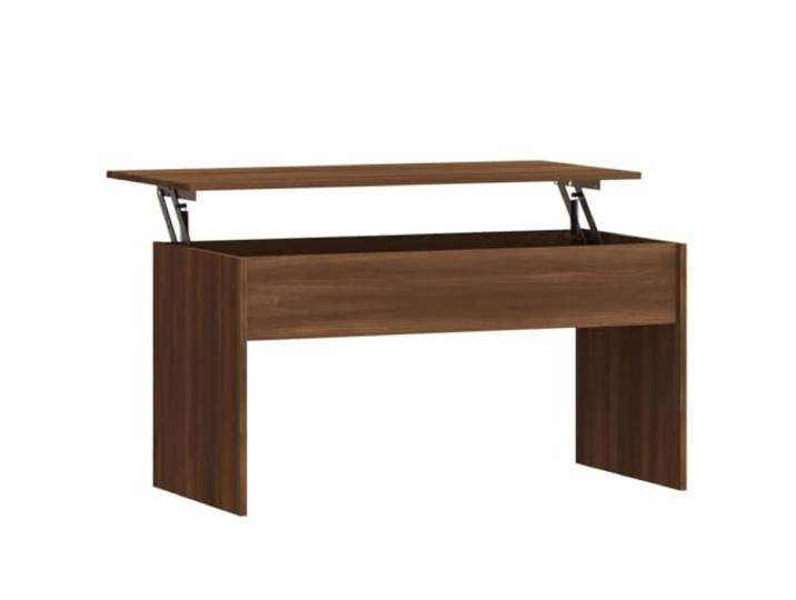 Makastle Wohnzimmertisch Couchtisch Braun Eichen-Optik 102x50,5x52,5 cm Holzwerkstoff