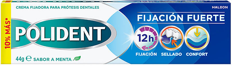 Polident Creme Fixador para próteses dentárias, fixação forte, sabor menta, 44 g