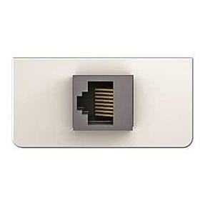 Kindermann Konnect design - Cat5 7454000523 RJ45 Blende 1/2 mit Gender Changer ws (CAT5) (7454000523)