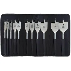 Heller, Bohrereinsatz, Flachfräsbohrersatz Quick 11-tlg. Rolltasche