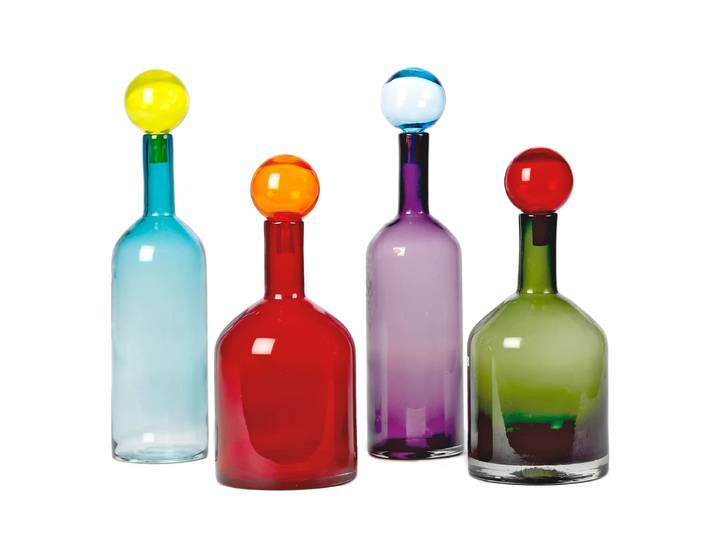 POLSPOTTEN - Bubbles & Bottles Karaffe, mehrfarbig (4er-Set)