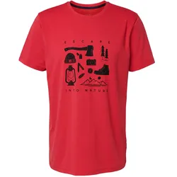 Tchibo - T-Shirt mit Print - Herren - Gr. L - blau/print