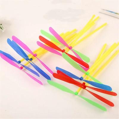Inspire Daily Merch Rotating Bamboo Dragonfly Propeller Toy For Kids Outdoor Classic Flying Arrow Novelty Plastic Multicolor Random Color 20pcs
