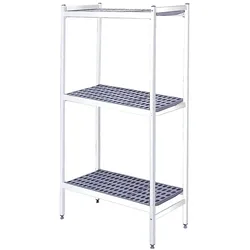 EURAST - Metallregal mit duraluminium-beinen 3 ebenen - 1619x370x1700 mm - 16193300