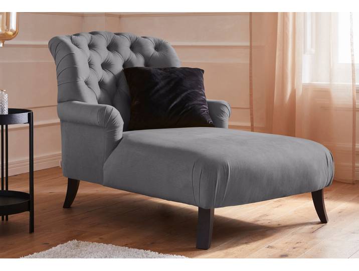 Loveseat HOME AFFAIRE Amiens Sessel Loungesessel , grau, B:93cm H:94cm T:144cm, Struktur fein (100% Polyester);Samtoptik (100% Polyester), Sessel, Loveseat, mit wunderschöner Knopfheftung im Rücken