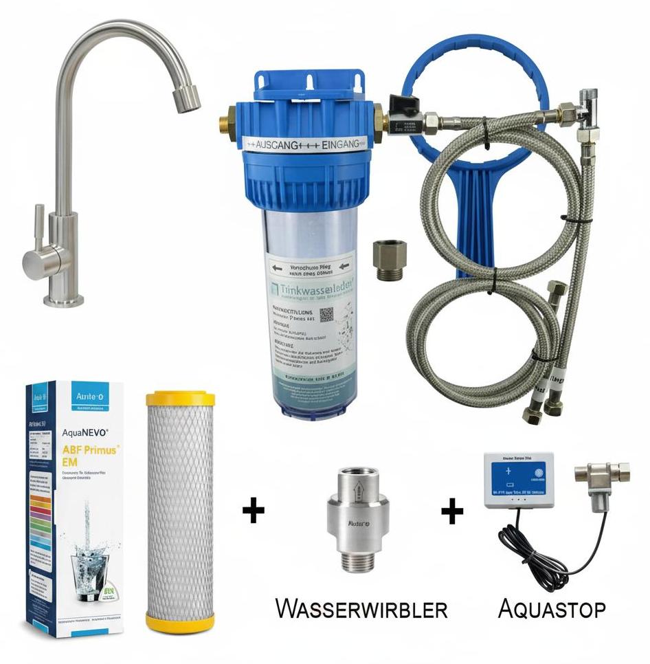 TWL Vario Filtersystem 'Safe-Premium-Plus' mit Inline Wirbler 2.8, Primus EM und Aquastop