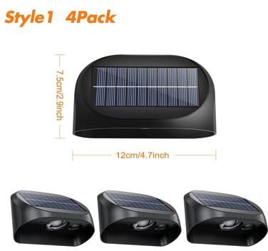 Uplift Picks Solar Fence Deck Lights With Warm White RGB Outdoor Accent Lighting 4 Pcs