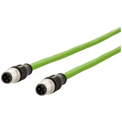 Metz Connect M12 Netzwerkkabel (F/FTP, CAT5e, 2 m), Netzwerkkabel