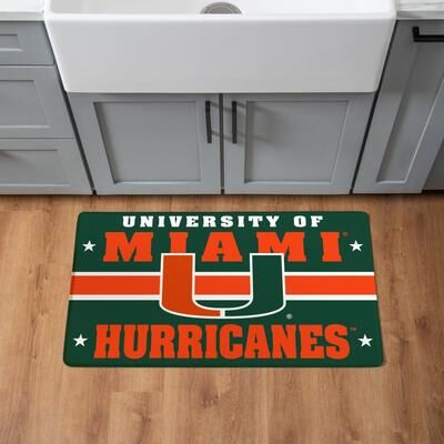 Evergreen "University of Miami Anti-Fatigue Door Mat - 30"" x 18"""