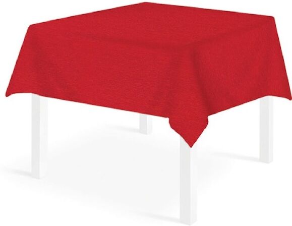Pack Service Tovaglia Monolin Rosso 150x150 cm 12 Pezzi