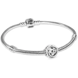 Pandora 21516 Geschenk-Set Armband für Damen Silber Familie Für Immer, 19 cm