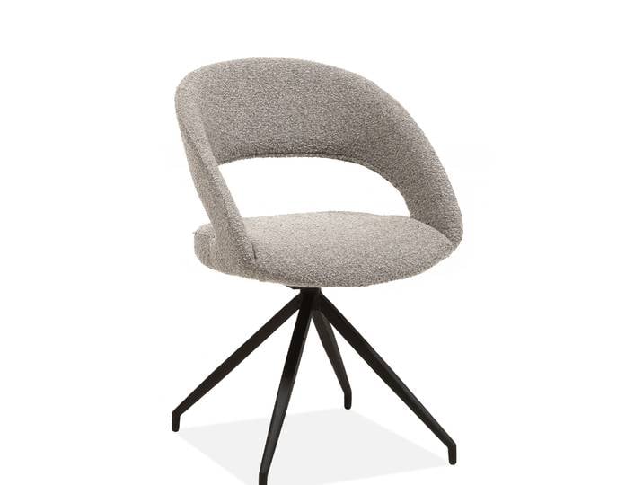 2er Set Maxfurn Yara Dining Stuhl drehbar Metall/Touch Stoff