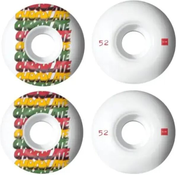 Skateboard Rollen Chocolate Sound System 99A 4 Stk. (52mm - Grün/Rot/Gelb)