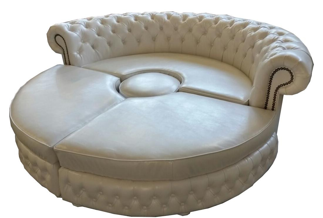 Chesterfield Royal Halfronde Hoekbank SL 6 Designer Ledersofa