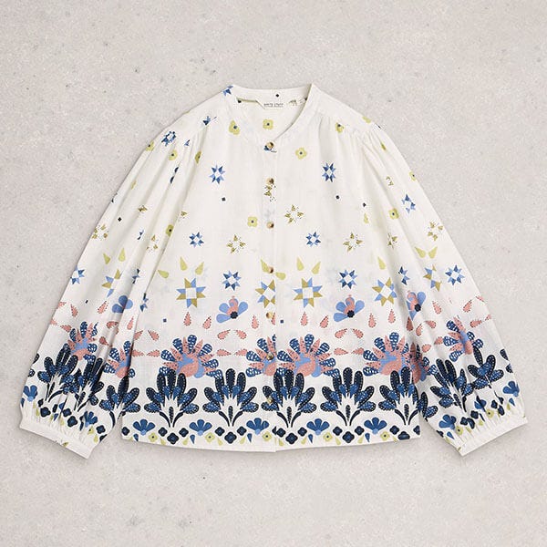 White Stuff Lana Top Ivory Multi Size 18