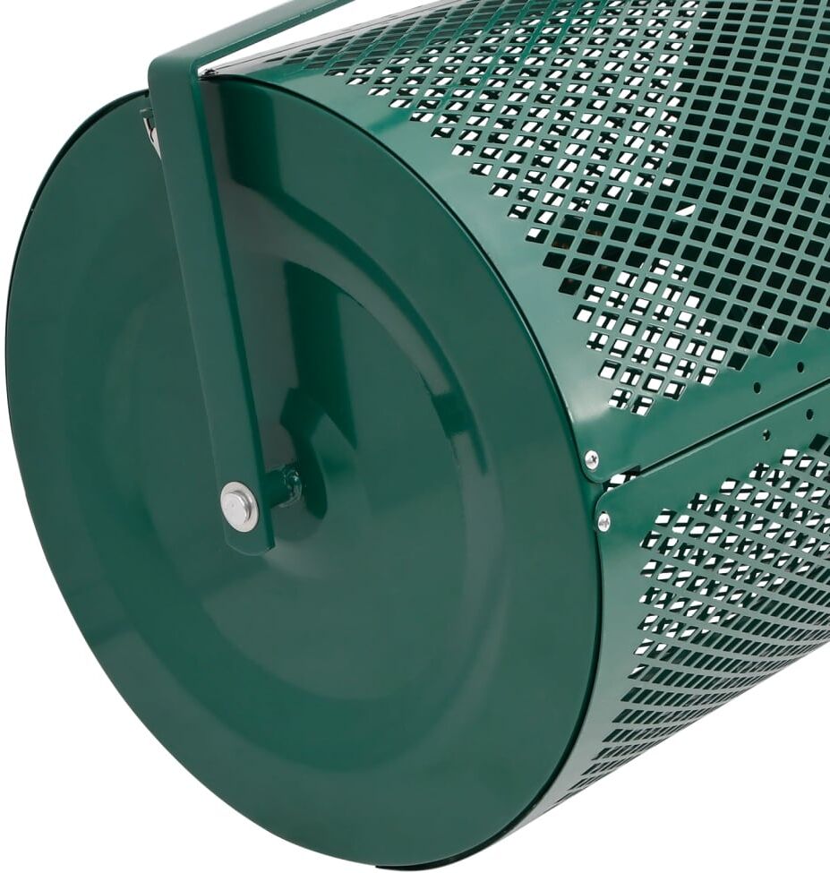 vidaXL Épandeur de compost 75L vert Ø40x60 cm acier