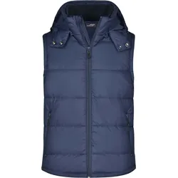 James & Nicholson Herren Kapuzen Steppweste Bodywarmer JN1004 navy S