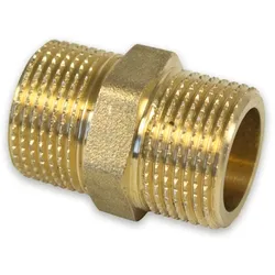 Messing Gewinde-Fitting Doppelnippel mit Langgewinde, schwere Ausführung (Ausführung: 1''AG)