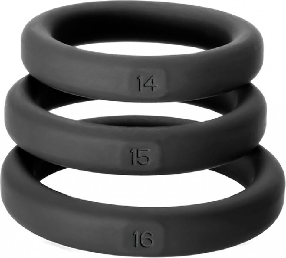 Perfect Fit Lot de 3 cockrings Xact-Fit S-M