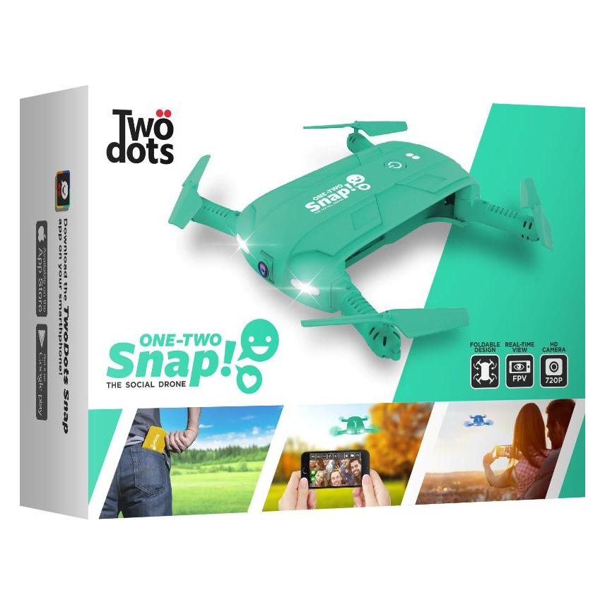Two Dots Twodots - snap the social drone cam hd 1mpx mit gyro stabilizer 6 achsen grün (1 Mpx) (DRNA0034)