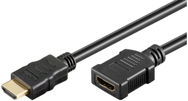 goobay Câble de rallonge HDMI HighSpeed 1,5 m noir (61308)