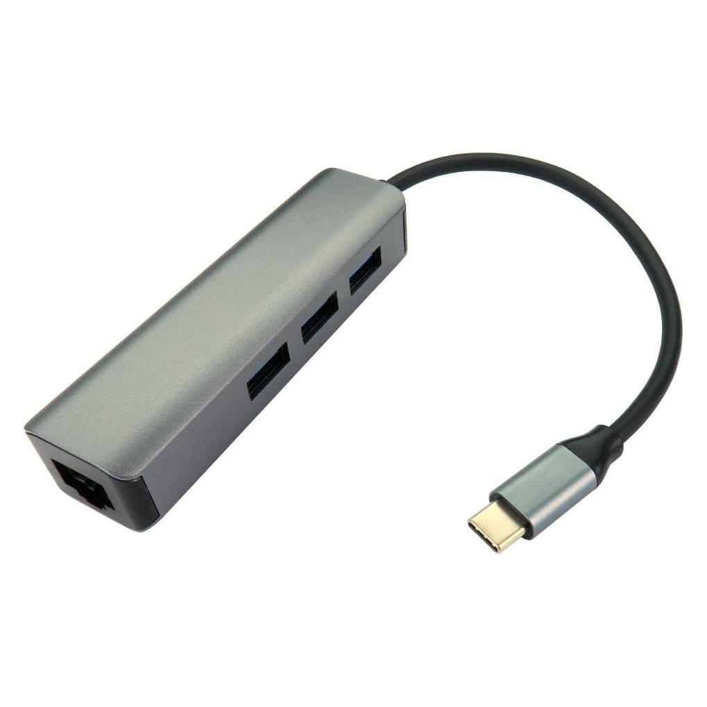 Cables Direct CDL USB C Gig Lan-3 Port A Hub (USB-C, 3 Ports) (NLUSB3C-GIGALANHUBA)