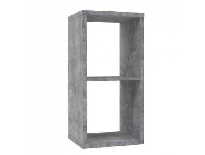 Etagère cube 2 casiers décor béton gris - CLASSICO